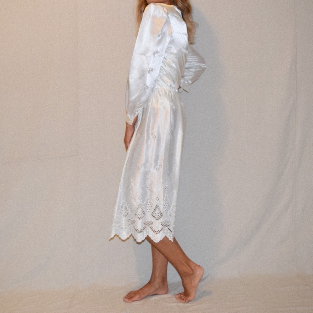 Vintage White Silk Dress
